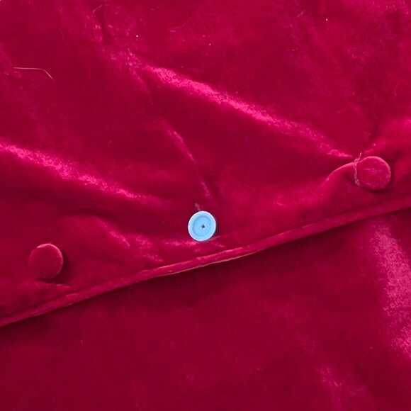 Christmas Tree Skirt Red Burgundy Red Velveteen‎ Colorful Exterior Holiday Decor - Picture 6 of 7